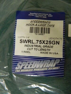 Speedwrap Green Nylon and Polyethylene Hook and Loop Strap 75 Ft. x 3/4" 7818095