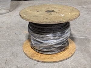 Spool of Steel Braided Wire Rope Cable 40 Ft. x 1/2 In. Diameter