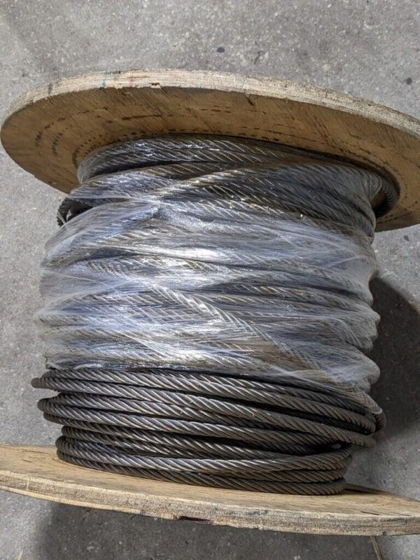 Spool of Steel Braided Wire Rope Cable 40 Ft. x 1/2 In. Diameter