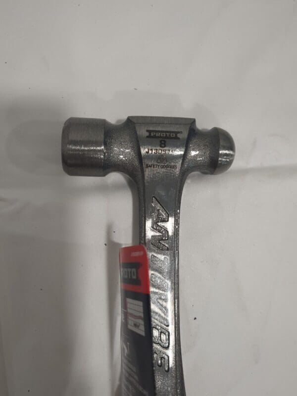 PROTO Ball Pein Hammer: 8 oz Head, Steel 11" OAL, Steel Handle J1308AVP