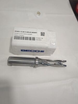 SECO Replaceable-Tip Drill: 13 to 13.99 mm Dia 4.406" OAL 02622944