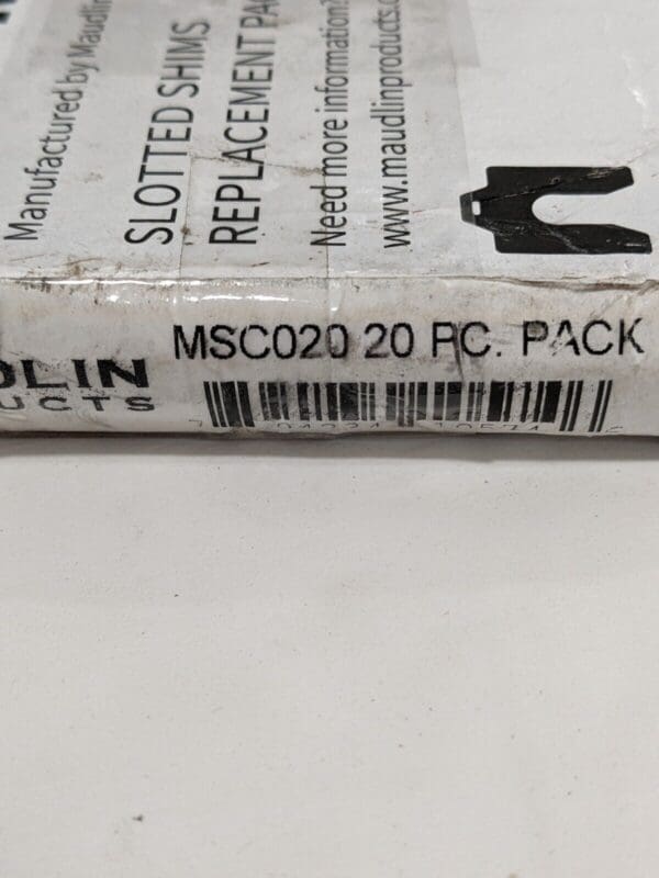 Maudlin Products Slotted Shim C-4 X 4" X 0.020", Qty 20 MSC020-20