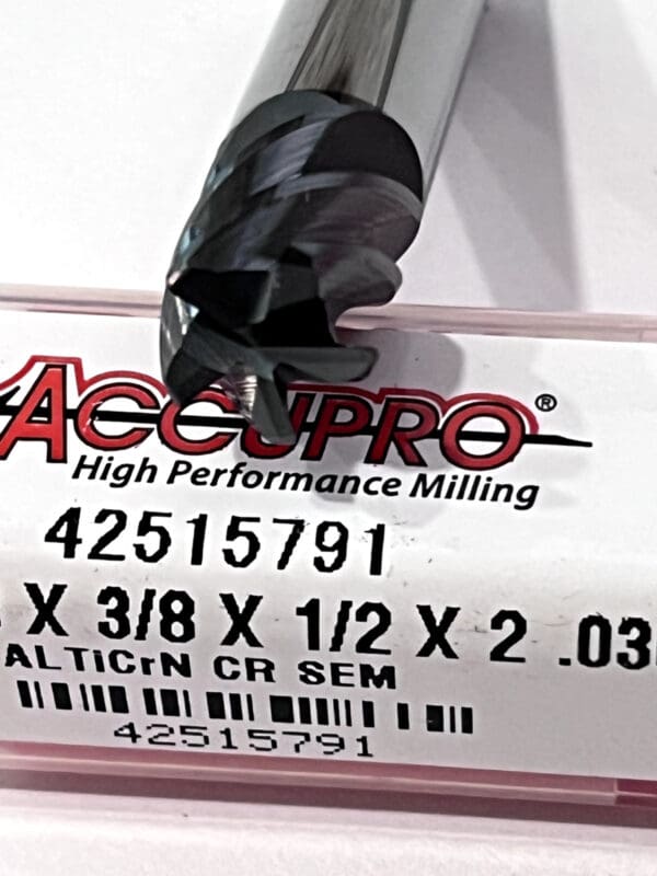 Accupro Corner Radius End Mill: 3/8" Dia, 1/2" LOC Centercutting Series HS