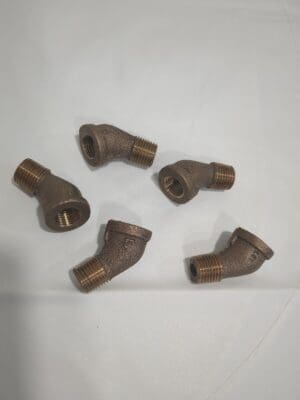 MERIT BRASS 5pk Pipe 45 ° Street Elbow 1/4" Fitting MNPTxFNPT Class 125