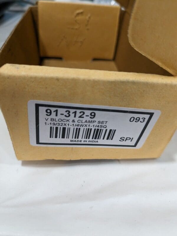 SPI V-Block Set: 13/16" Max Capacity, 90° V Angle 91-312-9