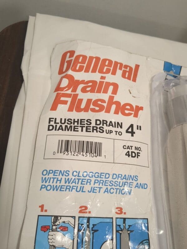 GENERAL PIPE CLEANERS Water-Pressure Flush Bag 4DF