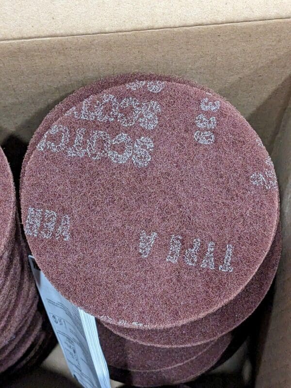 3M Deburring Disc: 5" Dia, Very Fine Grade, Aluminum Oxide Qty 100 7000121065