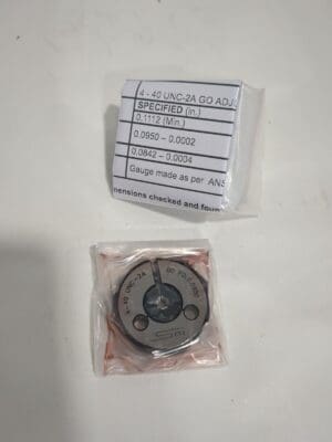 SPI Threaded Ring Gage: #4-40 Thread, Class 2A, Go 23-127-4