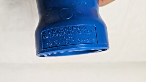 HUBBELL Pin & Sleeve Plug 60A 120/208V 3 Phase 4P/5W Male Plug Blue HBL560P9W