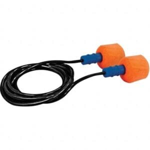 PIP Earplugs 100pairs: 30 dB, Polyurethane, Barrel, Push-In Stem, Corded