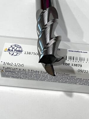 M.A. Ford Square End Mill 3/4" Dia 2-1/2" LOC 3 Flute Solid Carbide 13875007