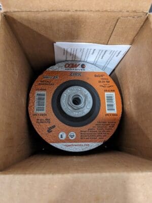 CGW Depressed-Center Wheel: Type 27, 6" Dia, 1/4" Thick Qty 10 45040