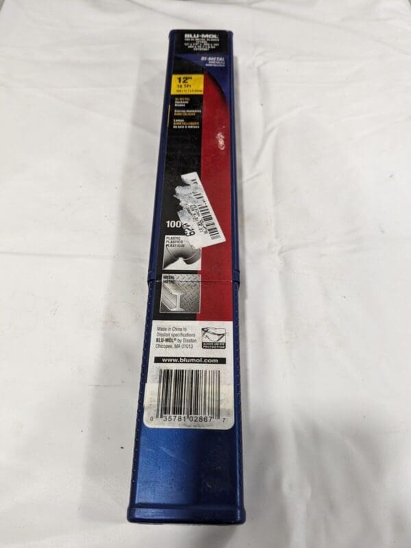 Blu-Mol 12" 18 TPI Bi-Metal Hand Hacksaw Blade Qty 100 E0102867