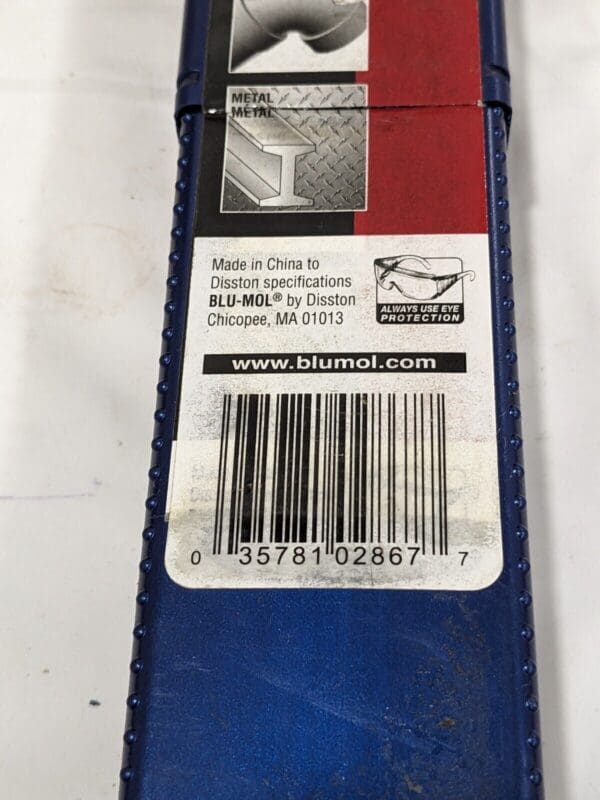 Blu-Mol 12" 18 TPI Bi-Metal Hand Hacksaw Blade Qty 100 E0102867