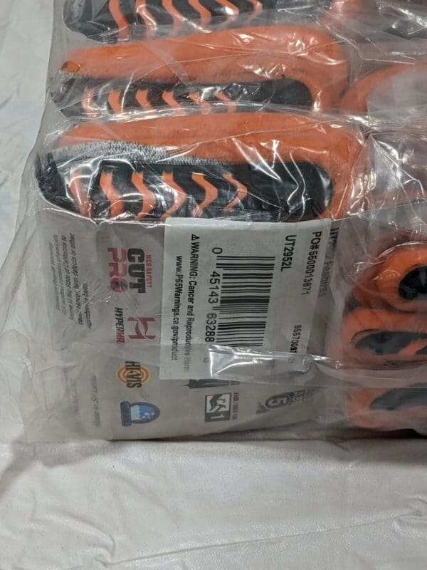 MCR Ultratech 13-Ga Cut Resistant Gloves Nitrile Orange Sz L Qty 12 UT2952L