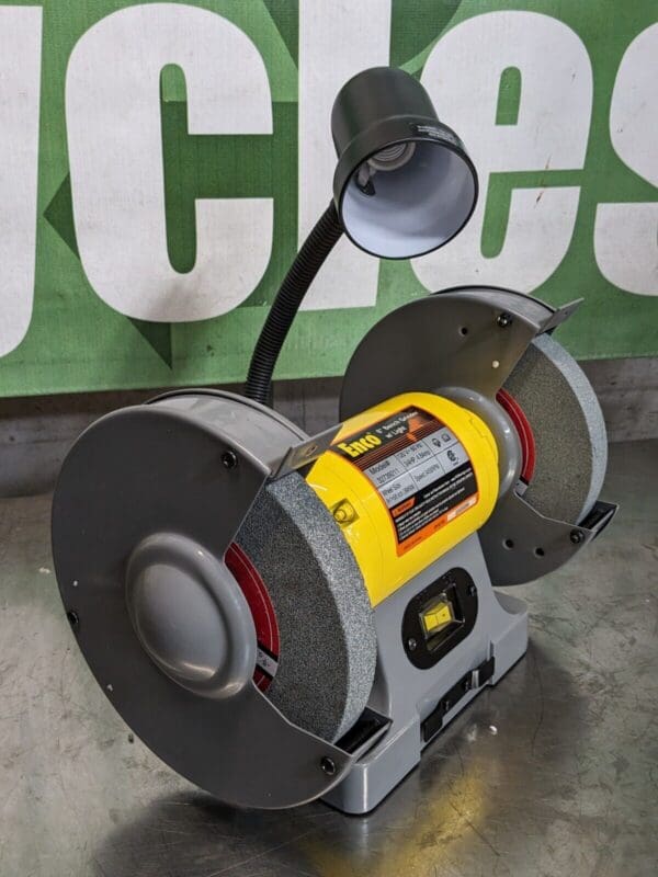 Enco Bench Grinder w/ Work Light 8" Wheel Diameter 3450 RPM Max 3/4 HP 120v