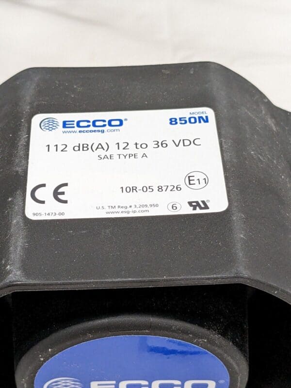 ECCO 800 Series Tonal Surface Mount Back-Up Alarm - 112 dB(A); 12-36VDC 850N