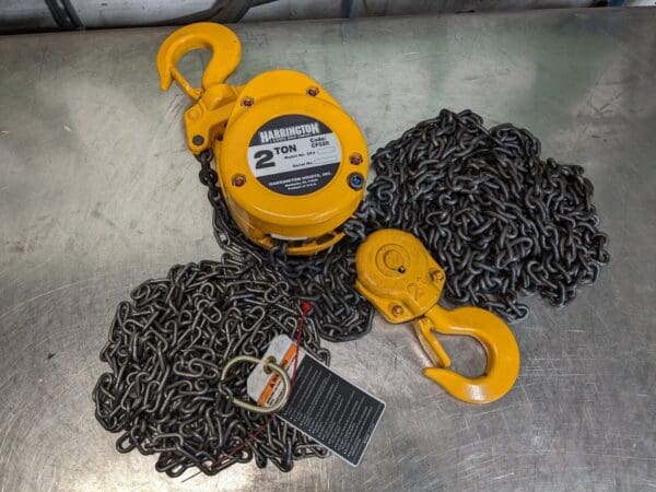 Harrington Manual Hand Chain Hoist 2 Ton Capacity 15 Ft. Max. Lift CF020-15