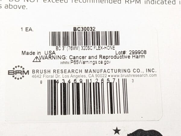 LOT of 5 BRM Flex-Hone Tool Flexible Cylinder Hones 3" Bore Diam BC30032