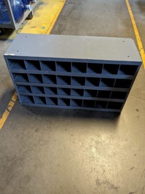 DURHAM 32 Open Bin Shelving Unit 33-3/4" OAW, 12" OAD, 19-1/4" OAH