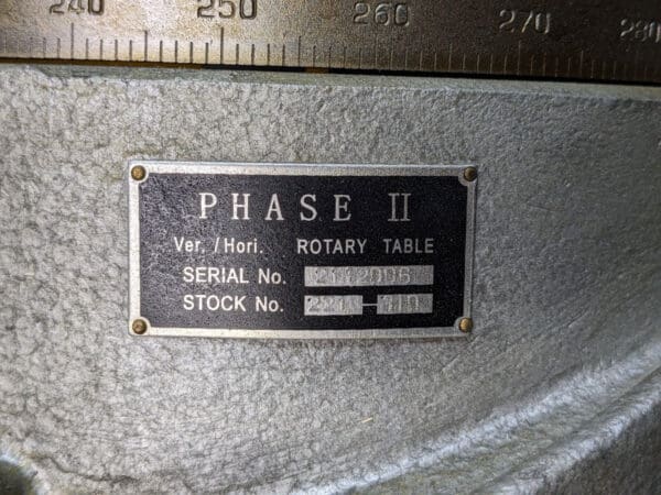 Phase II Horizontal / Vertical Precision Rotary Table 10" Diam. 3MT 221-310