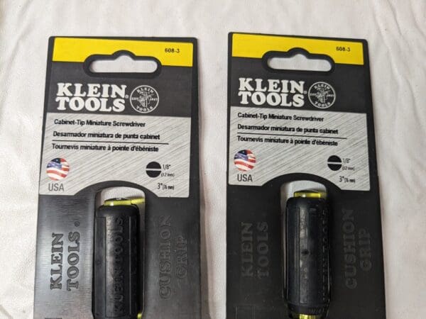 KLEIN TOOLS 7pk Slotted Screwdriver: 1/8" Width 608-3