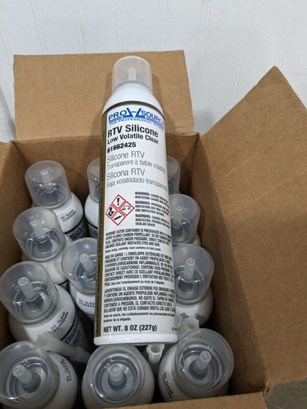 PRO-SOURCE Sealant: 8 oz Clear, RTV Silicone Qty 12 144122