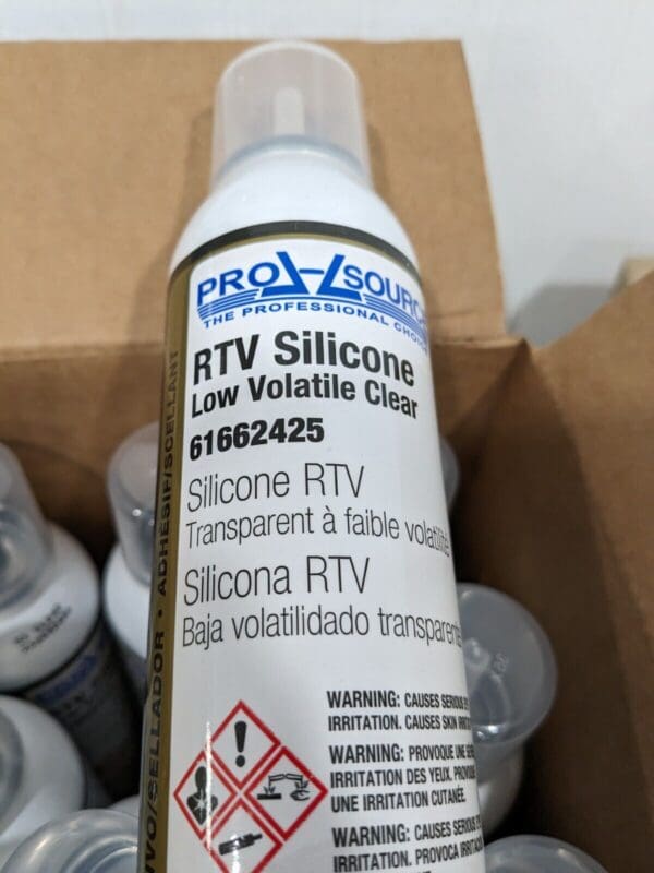 PRO-SOURCE Sealant: 8 oz Clear, RTV Silicone Qty 12 144122