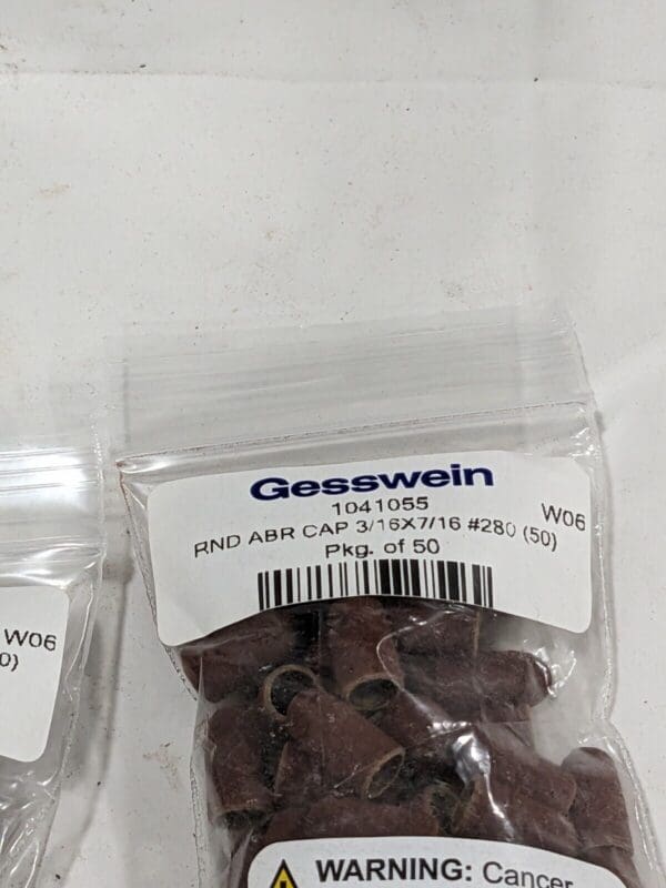 Gesswein Round Abrasive Cap 3/16 X 7/16 280G Qty 100 104-1055