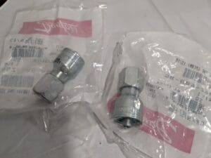 EATON 2 pk Hydraulic Hose Female Swivel Fitting 0.375" ID, 0.5" OD 06Z-608-BG