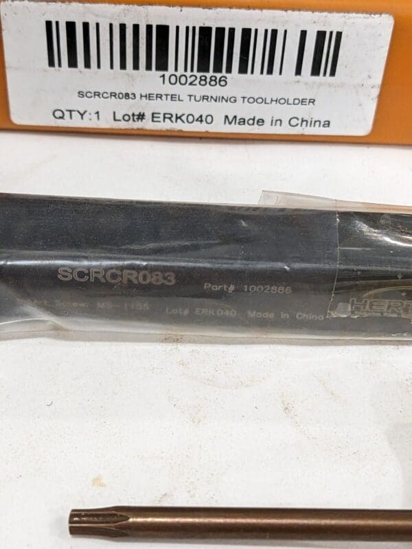 HERTEL RH SCRC Positive Rake Index Turning Toolholder 1/2"x1/2" Shank 1002886