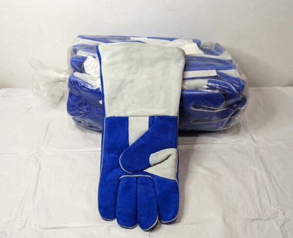 PACK OF 12 JTC Cowhide Welder's Gloves Blue Large LEFT HAND ONLY 1250LL