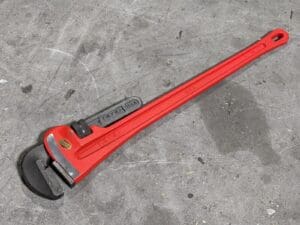 Ridgid Heavy Duty Straight Pipe Wrench 8" Pipe Capacity 60" OAL Cast Iron 31045