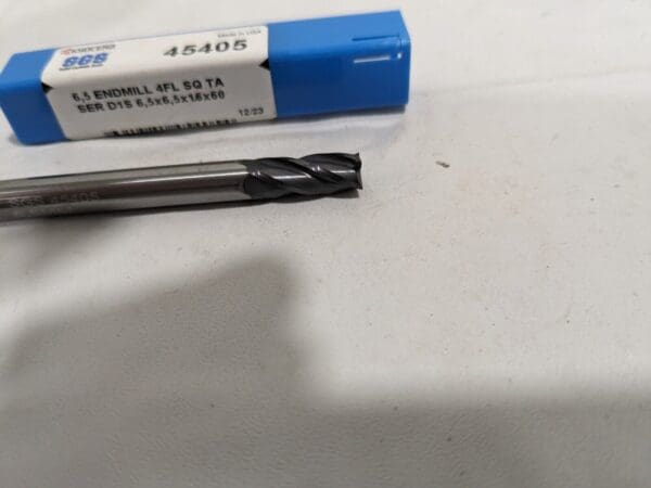 SGS Square End Mill: 6.5 mm Dia 4fl solid carbide 45405