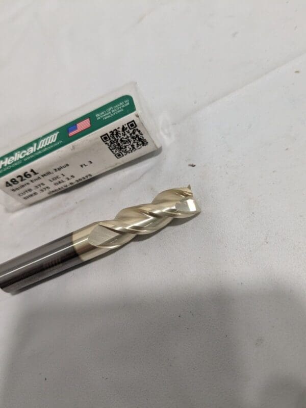 HELICAL SOLUTIONS Square End Mill: 3/8" Dia 3fl solid carbide 48261