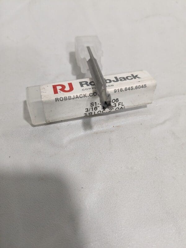 ROBBJACK Square End Mill: 3/16" Dia 3fl solid carbide S1-301-06