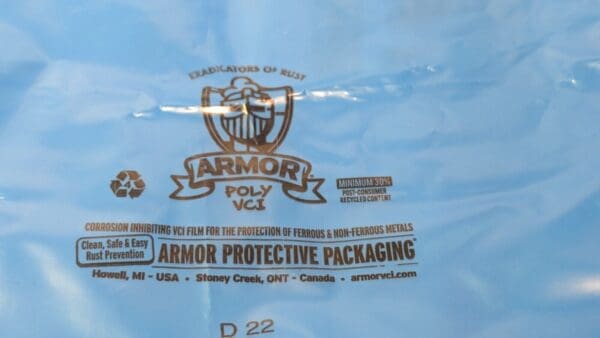 BOX OF 250 ARMOR POLY Protective Packaging Prevents Rust 18"X24" PVCIBAG4MB1824