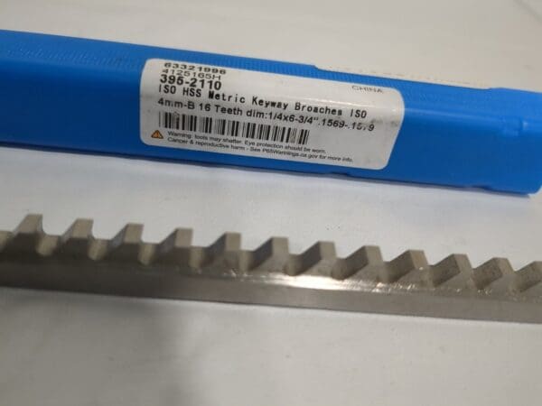 Keyway Broach: Style B-1, High Speed Steel, 4 mm Wide 395-2110