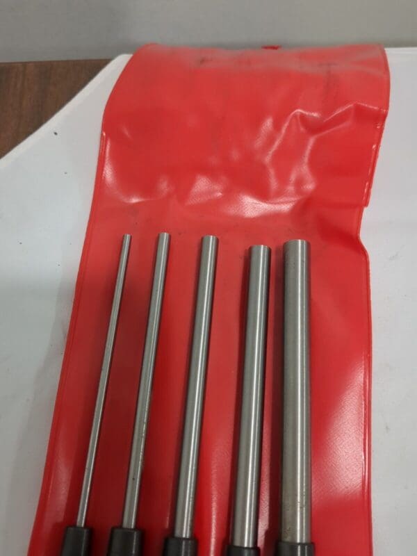 STARRETT Pin Punch Set: 5 Pc, 0.125 to 0.375" 51186