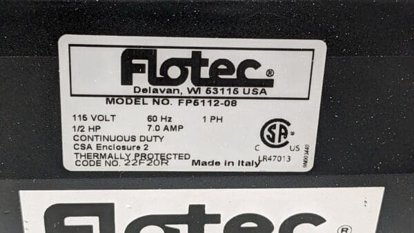 Flotec Portable Utility Transfer/Pressure Boost Pump 115V 7A 1/2HP FP5112-08