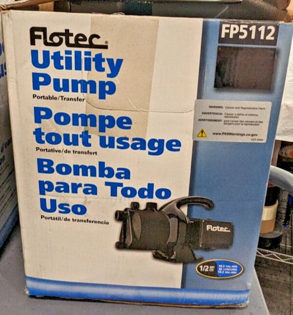 Flotec Portable Utility Transfer/Pressure Boost Pump 115V 7A 1/2HP FP5112-08