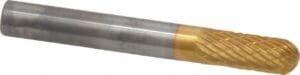 SGS PRO Abrasive Bur SC-1 1/4" Cut Dia Cylinder with Radius End Double Cut 11715