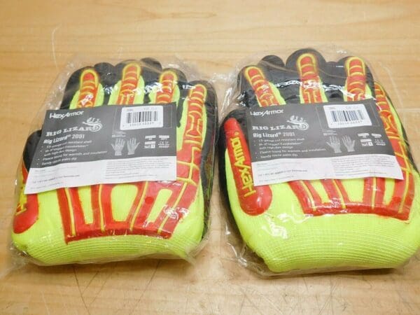 2 PAIRS RIG LIZARD Rig Lizard Thermal Cold Weather Impact Gloves Cut A6 XL 2091