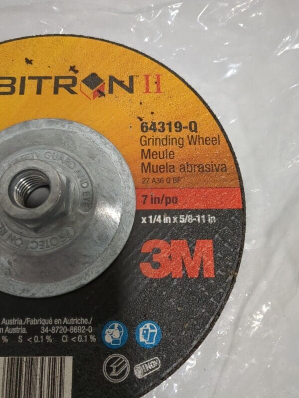 3M Cubitron II Depressed Center Grinding Wheel T27 Quick Change 64319