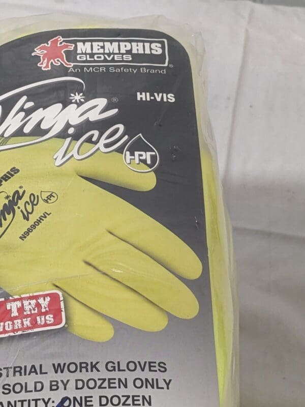 MCR Work Gloves: Ninja Ice, HPT-Coated Nylon Sz M Qty 12 Pairs N9690HVM