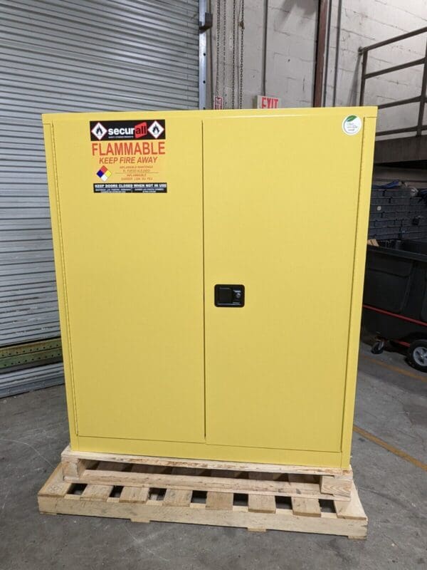 Securall Vertical Drum Storage Cabinet 120 Gal. Capacity V1110 Scratch N Dent