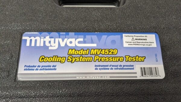 Mityvac Cooling System Pressure Tester W/O Bayonet Adapter MV4529 INCOMPLETE