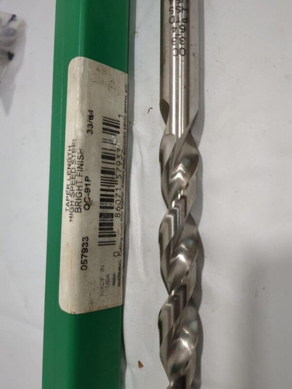 PTD Taper Length Drill Bit Series QC91P 33/64" Dia 135 ° Pt HSS 5997538