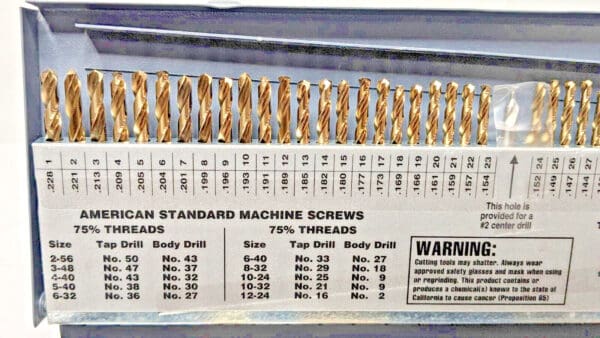 TITAN 115 Piece Cobalt Screw Machine Drill Bit Set 135 Degree MS99165