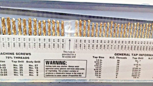 TITAN 115 Piece Cobalt Screw Machine Drill Bit Set 135 Degree MS99165